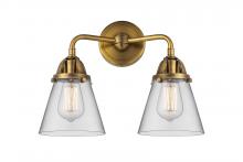  288-2W-BB-G62 - Cone - 2 Light - 14 inch - Brushed Brass - Bath Vanity Light