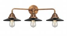 Innovations Lighting 288-3W-AC-M6-BK-LED - Railroad - 3 Light - 26 inch - Antique Copper - Bath Vanity Light