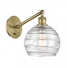 Innovations Lighting 317-1W-AB-G1213-8-LED - Athens Deco Swirl - 1 Light - 8 inch - Antique Brass - Sconce