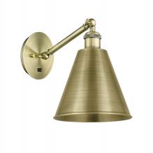  317-1W-AB-MBC-8-AB-LED - Berkshire - 1 Light - 8 inch - Antique Brass - Sconce