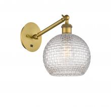  317-1W-BB-G122C-8CL - Athens - 1 Light - 8 inch - Brushed Brass - Sconce