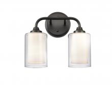  342-2W-BK-CLW-LED - Fairbank - 2 Light - 12 inch - Matte Black - Bath Vanity Light