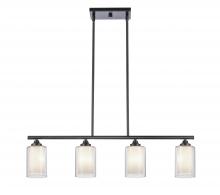  342-4I-BK-CLW-LED - Fairbank - 4 Light - 34 inch - Matte Black - Cord hung - Island Light