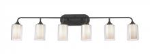  342-6W-BK-CLW-LED - Fairbank - 6 Light - 48 inch - Matte Black - Bath Vanity Light