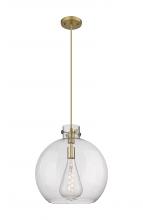  410-1PL-BB-G410-16SDY - Newton Sphere - 1 Light - 16 inch - Brushed Brass - Cord hung - Pendant