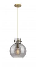  410-1PM-BB-G410-10SM - Newton Sphere - 1 Light - 10 inch - Brushed Brass - Cord hung - Mini Pendant