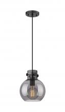  410-1PS-BK-G410-8SM - Newton Sphere - 1 Light - 8 inch - Matte Black - Cord hung - Mini Pendant