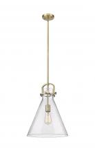  410-1SL-BB-G411-14SDY - Newton Cone - 1 Light - 14 inch - Brushed Brass - Pendant