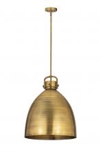  410-1SL-BB-M412-16BB - Newton Bell - 1 Light - 16 inch - Brushed Brass - Pendant