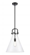  410-1SL-BK-G411-14CL - Newton Cone - 1 Light - 14 inch - Matte Black - Pendant