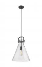  410-1SL-BK-G411-14SDY - Newton Cone - 1 Light - 14 inch - Matte Black - Pendant