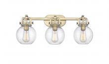  410-3W-BB-G410-7SDY - Newton Sphere - 3 Light - 27 inch - Brushed Brass - Bath Vanity Light