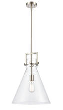  411-1S-SN-14CL - Newton Cone - 1 Light - 14 inch - Brushed Satin Nickel - Cord hung - Pendant
