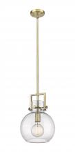  411-1SM-BB-G410-10SDY - Newton Sphere - 1 Light - 10 inch - Brushed Brass - Mini Pendant