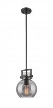  411-1SS-BK-G410-8SM - Newton Sphere - 1 Light - 8 inch - Matte Black - Mini Pendant