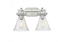  411-2W-SN-G411-7SDY - Newton Cone - 2 Light - 17 inch - Brushed Satin Nickel - Bath Vanity Light