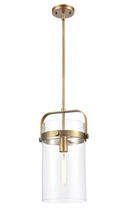  413-1S-BB-8CL - Pilaster - 1 Light - 9 inch - Brushed Brass - Cord hung - Mini Pendant