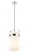  413-1SM-PN-G413-1S-8WH - Pilaster - 1 Light - 8 inch - Polished Nickel - Pendant