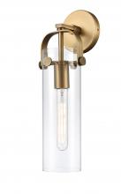  413-1W-BB-G413-1W-4CL - Pilaster - 1 Light - 5 inch - Brushed Brass - Sconce