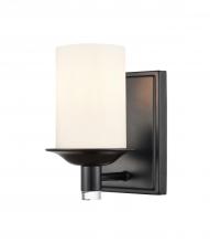  417-1W-BK-W - Manhattan - 1 Light - 5 inch - Matte Black - Bath Vanity Light