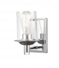  417-1W-PC-CL - Manhattan - 1 Light - 5 inch - Polished Chrome - Bath Vanity Light