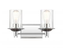  417-2W-PC-G4174 - Manhattan - 2 Light - 15 inch - Polished Chrome - Bath Vanity Light