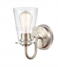  421-1W-SN-CL - Scarlett - 1 Light - 5 inch - Satin Nickel - Bath Vanity Light