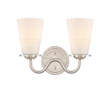  421-2W-SN-G4211 - Scarlett - 2 Light - 14 inch - Satin Nickel - Bath Vanity Light