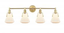  422-4W-SB-G4221-7 - Luna - 4 Light - 40 inch - Satin Brass - Bath Vanity Light