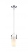  423-1S-PC-G423-7WH - Pilaster II Cylinder - 1 Light - 5 inch - Polished Chrome - Pendant