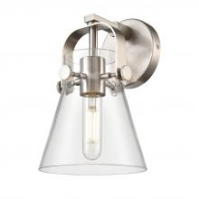  423-1W-SN-G411-6CL - Pilaster II Cone - 1 Light - 7 inch - Satin Nickel - Sconce