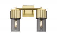  428-2W-BB-G428-7SM - Bolivar - 2 Light - 14 inch - Brushed Brass - Bath Vanity Light