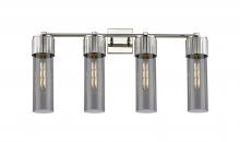  428-4W-PN-G428-12SM - Bolivar - 4 Light - 31 inch - Polished Nickel - Bath Vanity Light