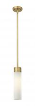  429-1S-BB-G429-11WH - Empire - 1 Light - 3 inch - Brushed Brass - Pendant