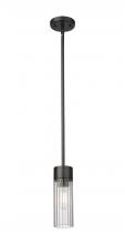  429-1S-BK-G429-8CL - Empire - 1 Light - 3 inch - Matte Black - Pendant