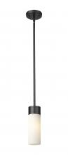  429-1S-BK-G429-8WH - Empire - 1 Light - 3 inch - Matte Black - Pendant