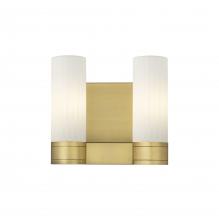  429-2W-BB-G429-8WH - Empire - 2 Light - 11 inch - Brushed Brass - Bath Vanity Light