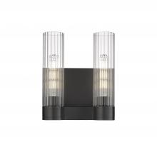  429-2W-BK-G429-11CL - Empire - 2 Light - 11 inch - Matte Black - Bath Vanity Light