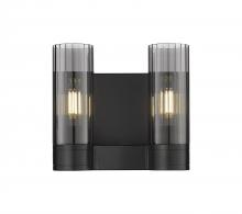  429-2W-BK-G429-8SM - Empire - 2 Light - 11 inch - Matte Black - Bath Vanity Light