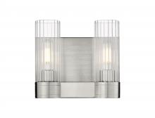  429-2W-SN-G429-8CL - Empire - 2 Light - 11 inch - Satin Nickel - Bath Vanity Light