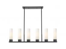  429-6I-BK-G429-11WH - Empire - 6 Light - 44 inch - Matte Black - Linear Pendant