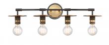  431-4W-BBB - Aurora - 4 Light - 30 inch - Black Brushed Brass - Bath Vanity Light