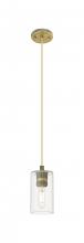  434-1P-BB-G434-7CL - Crown Point - 1 Light - 5 inch - Brushed Brass - Pendant