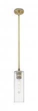  434-1S-BB-G434-12CL - Crown Point - 1 Light - 5 inch - Brushed Brass - Pendant