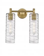  434-2W-BB-G434-12DE - Crown Point - 2 Light - 14 inch - Brushed Brass - Bath Vanity Light