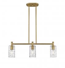  434-3I-BB-G434-7CL - Crown Point - 3 Light - 31 inch - Brushed Brass - Island Light