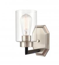  441-1W-BSN-CL-LED - Mila - 1 Light - 4 inch - Black Satin Nickel - Sconce