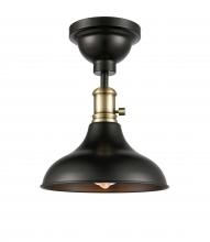  443SW-1C-BAB-M15BK-LED - Metro - 1 Light - 10 inch - Black Antique Brass - Flush Mount