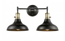  443SW-2W-BAB-M15BK-LED - Metro - 2 Light - 23 inch - Black Antique Brass - Bath Vanity Light