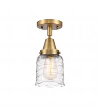  447-1C-BB-G513 - Bell - 1 Light - 5 inch - Brushed Brass - Flush Mount